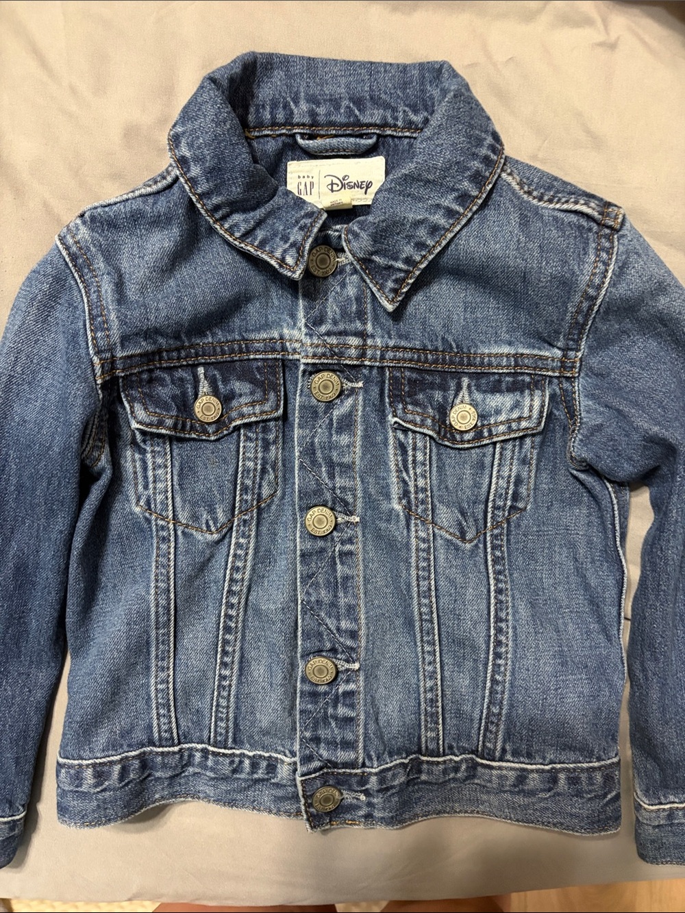 GAP Kids Medium Blue Denim Jacket with Disney Tag